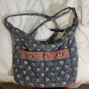 Vera Bradley Blue Quilted Floral Bag